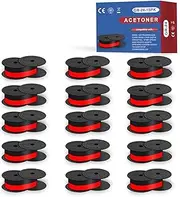 15-Pack GR24 Ribbon Porelon 11216 Replacement for GR24 GR24BR Universal Twin Spool Calculator Ribbon for Nukote BR80c, Sharp El 1197 P III, Porelon 11216, Dataproducts R3027 Printer (Black/Red)