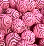 12 Hot Pink Swirl Maze Rubber Bouncy Balls: Fun Gifts - Party Favors ~1" (27mm)