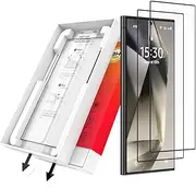 Tempered Glass Screen Protector for Samsung S24 Ultra, [Auto Dust-Elimination Installation],[Military Grade Protection],Fingerprint Unlock Bubble Free for Galaxy S24 Ultra 6.8inch (2-Pack)