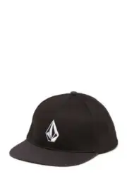 Volcom Men's V Stone Snap Back Men's Black White Hat Baseball Cap One Size NWT