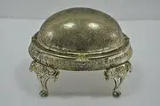 Aashita Creations Old Antimony Inlay Engraved Golden Oval / Unique Shape Butter Pot , England for Dinning and Kitchen, Butter Dish Butter Dish Serving Set
