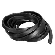 9/32"x 7/16"x 11.5ft Rubber U Channel Edge Trim Flat Fits 3.5-4mm Edge, Black