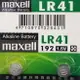maxell LR41 192 鈕扣型電池/一排10顆入(促20) 1.5V 鈕扣電池 手錶電池-傑梭