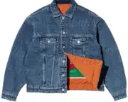 SUPREME®/MARTINE ROSE® REVERSIBLE TRUCKER JACKET Blue/Orange FW24 Size Large