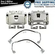 Front Brake Caliper & Hose Set For 2006-2010 Jeep Commander 05-10 Grand Cherokee (for: Jeep)