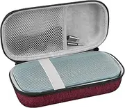 [Geekria] Shield Speaker Case Compatible with Bose SoundLink Flex 2 Bluetooth, Replacement Hard Shell Travel Carrying Bag with Cable Storage (Claret-Red)