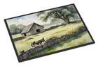 Donkey by the Stone Wall Doormat Front Door Mat Indoor Outdoor Rugs for
