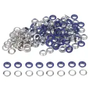 Grommets Kit 100set-8mm 1/3" Hole Metal Eyelets Grommet Tool,Dark Blue