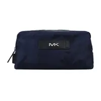 在飛比找PChome24h購物優惠-MICHAEL KORS MK皮標LOGO迷彩萬用包-深藍