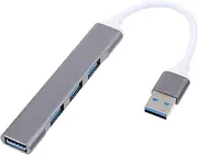 CONGARTENO 4 One Drag Four Splitter USB Adapters USB Adaptor Computer Adapters for Laptops USB Data Hub USB Data Extension Hub USB Hub Splitter 3. 0 USB Hub Portable Data Hub Aluminum Alloy
