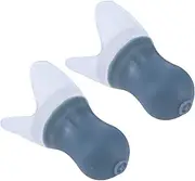 Swimming Waterproof Earplugs Noise Reduction Ear Plug with Sealing Bottle Black (Gray earplug+black bottle)