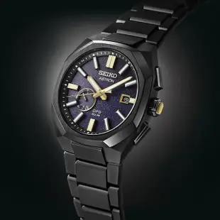 【SEIKO 精工】Astron限量款 黑色輕量鈦金屬 太陽能GPS衛星電波對時腕錶_SK028(SSJ021J1/3X62-0AD0SD)