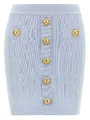 [Balmain] Balmain-Chiocciola Gonne Celeste-Donna 40FR Light Blue