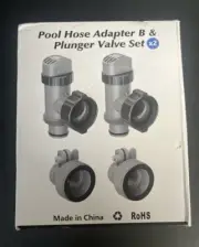 Pool Plunger Valve and Type B Hose Adapter Compatible with For Intex Pool Parts