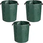 3 Pack Garden Waste Bag,Yard Deciduous Bags,Reusable Storage Bag,Leaf Collectors,Leaf Bags with 2 Handles,Garbage Storage Containers,for Garden,Pool,Yard