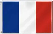 2×3 FT France Flag,60×90 Medium Size French National Decor,Double Side Digital Printed 150D Polyester Banner With Canvas Header Brass Grommet