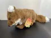 Folkmanis Plush Realistic Full Body Red Fox Hand Tags Puppet Brown New 2049