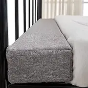 Bed Extender Mattress Side Twin to Full for Kids, Bed Gap/Space Filler, Headboard Pillow Between Headboard and Mattress or Wall, High-Density Foam with Removable Cover(Gray,200x20x20cm)
