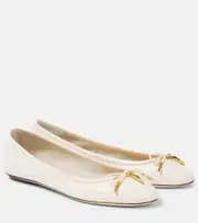 [Chloe] Chloé Iris leather ballet flats AU 6 white