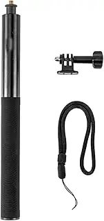 SHEAWA For Insta360/Action/Pocket Cameras-1.3M Handheld Invisible Extension Pole, Anti-Slip Silicone Handle, Aluminum Alloy, with Safety Lanyard, Compatible with GoPro/Insta360/Sports