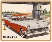 1956 Ford V-8 Refrigerator / Tool Box Magnet