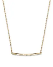 Diamond Mini Bar Necklace in 14K Yellow Gold, .10 ct. t. w.