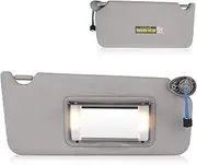 Sun Visor with Light for Honda Accord 2008-2012, Right Passenger Side Gray Sunvisor Replacement 83230TA0A91ZA