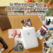 Portable Printer HD Mini Connect to Phone with 20 Printing Papers