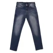 True Religion Geno Single Needle Men's Dark Humid Wash Relaxed Slim Jeans $159