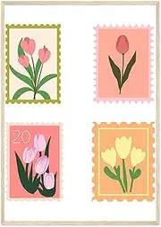 Tulips Postage Stamps Premium Scoop - Poster - Floral Posters