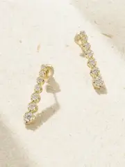 [Jennifer Meyer] Jennifer Meyer - Mini Graduated 18-karat Gold Diamond Earrings - One size One size Gold