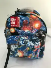 AW17 Moschino Couture Jeremy Scott Transformers Blue Multi-color Print Backpack