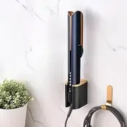 [GENCAM] Wall Mounted Holder for Airstrait Straightener, Metal Organizor Storage Rack Suitable for Airstrait Straightener, Wall Mount Shelf for Airwrap/Corrale Hair Straightener