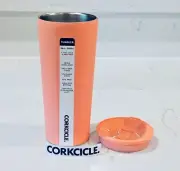 Corkcicle Neon Lights 24 Oz Tumbler w/ Matching Lid- Coral NWT