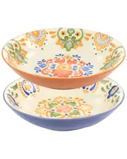 Laurie Gates Tierra 2pc Round Stoneware Dinner Bowl Set