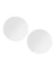 [Embellir] 2 Wall Round Mirror 80cm with Led light Makeup Vanity in White