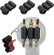 Spider Tool Holster - Magnetic BitGripper - Pack of Three - High Strength 3M Adhesive Drill add-on with Three Built-In Magnets for Easy Access to Six Driver Bits for any Power Drill + Driver