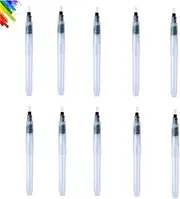 Empty Nail Oil Pen,CuiCanfla Clear Refillable Cuticle Oil Pen, 10 Pcs Reusable Pinch Press Applicator Pen Portable Lip-Gloss Foundation Lotion Cosmetics Sub-Bottling Pen for Cosmetics, Nail, Lip Care