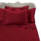 1200 Thread Count 100% Egyptian Cotton Bed Sheet Set 1200 TC TWIN Red Stripe