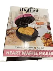 Nostalgia MyMini Pink Heart Shape Waffle Maker Valentine's Day Gift Idea Campers