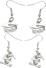 [OATIPHO] Elegant Alloy Ear Pendants Bachelor's Fashion Graduation Earrings for Women