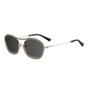 Moschino MOS071/S J5G/IR Dark Ruthenium Black Sunglasses Unisex Sz 54-17-140