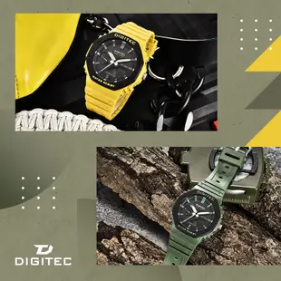 DIGITEC 數碼科技 個性潮流八角橡樹款電子錶 游泳防水 運動手錶 100M防水 夜光 日期 星期顯示 男錶 女錶