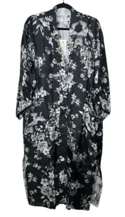 Johnny Was S Dreamer Jules Kimono Floral Bird Silk Reversible Jacket Duster $398