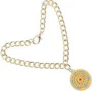 HOLIDYOYO Pet Metal Lock Pendant Dog Pendant Necklace New Year Pet Collar Lucky Charms Pet Necklace Dog Necklace Pendant Cat Collar Necklace Oriental Pet Necklace Cat Necklace Golden