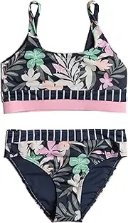 [Roxy] Girls' Ilacabo Active Tank Top Swimsuit Set (Little Kid)