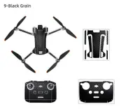 Sunnylife Skin Sticker for DJI Mini 3 Pro (RC-N1 RC Version)(Black Grain)