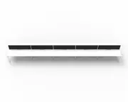 RAPIDLINE DELUXE PROFILE LEG WORKSTATION With Screen 10 Person Double Sided W1800 x D750 x H730mm (per user) White Top White Frame
