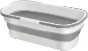 Large Capacity Rectangle Mop Bucket with Handle, Foldable Silicone Bucket for...