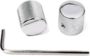 LOLIPPYY 3pcs Tone Control Knobs Electric Bass Guitar Volume Tone Dome Knobs with Wrench for Replacement Fits Split Shaft Pots